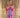 CM-2514 top flock print pinkblue