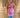 CM-27 top flock print pinkblue