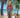 Set travelstof met print Kamiel